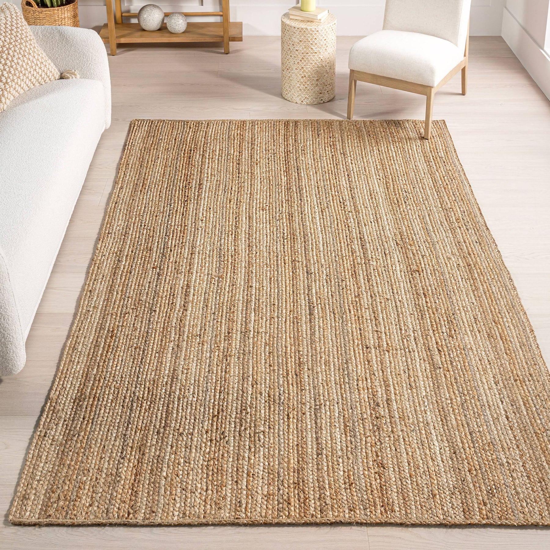 10'x13' Hand Woven Rigo Jute Area Rug Natural - nuLOOM
