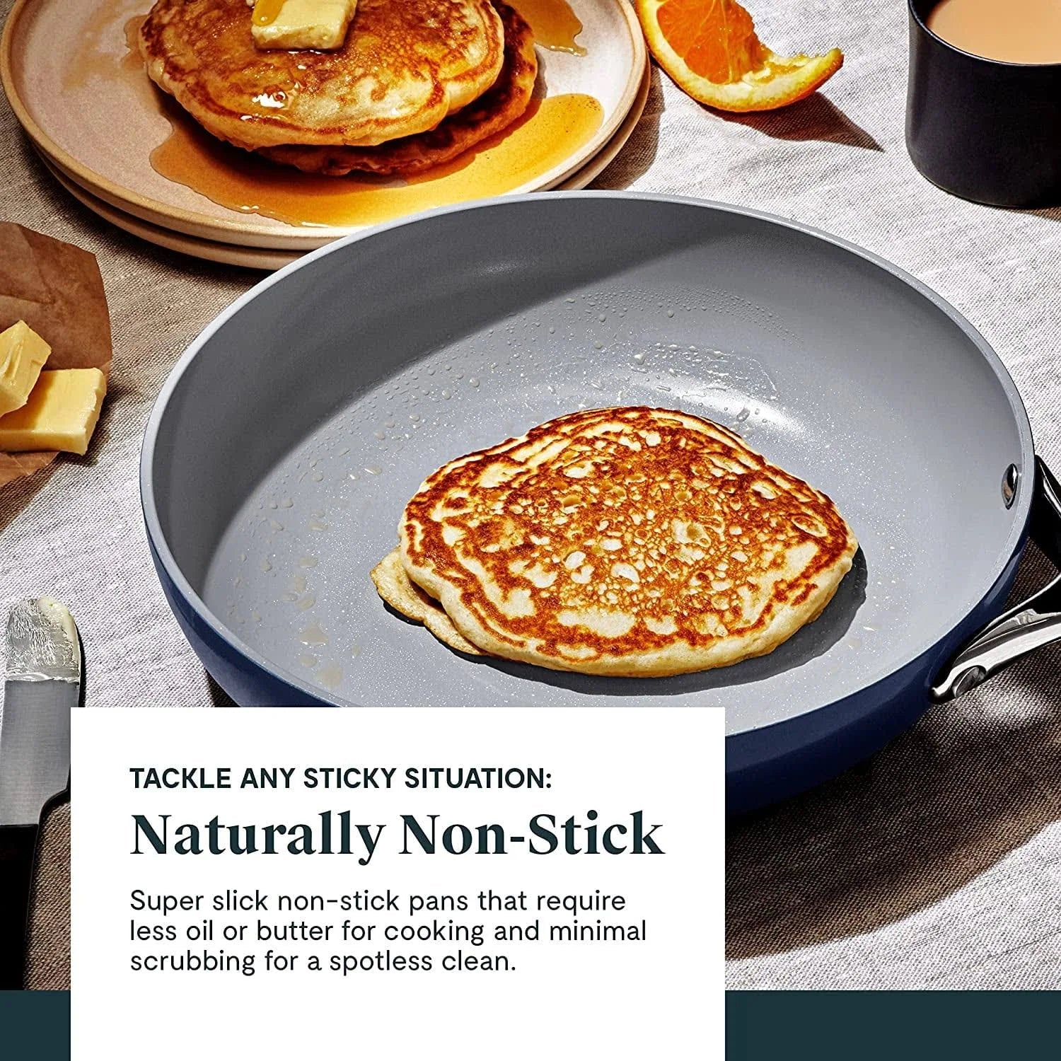 Caraway Nonstick Ceramic Cookware Set (12 Piece) Pots Pans Lids and Kitchen Storage - Non Toxic PTFE & PFOA Free - Oven Safe & Compatible with All - MadeInUSA