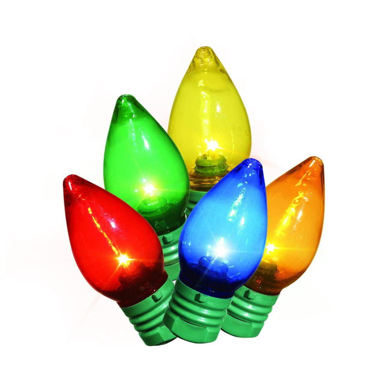 Holiday Time 25-Count Multicolor Super Bright LED C7 Christmas Lights, with Green Wire, 15 Feet