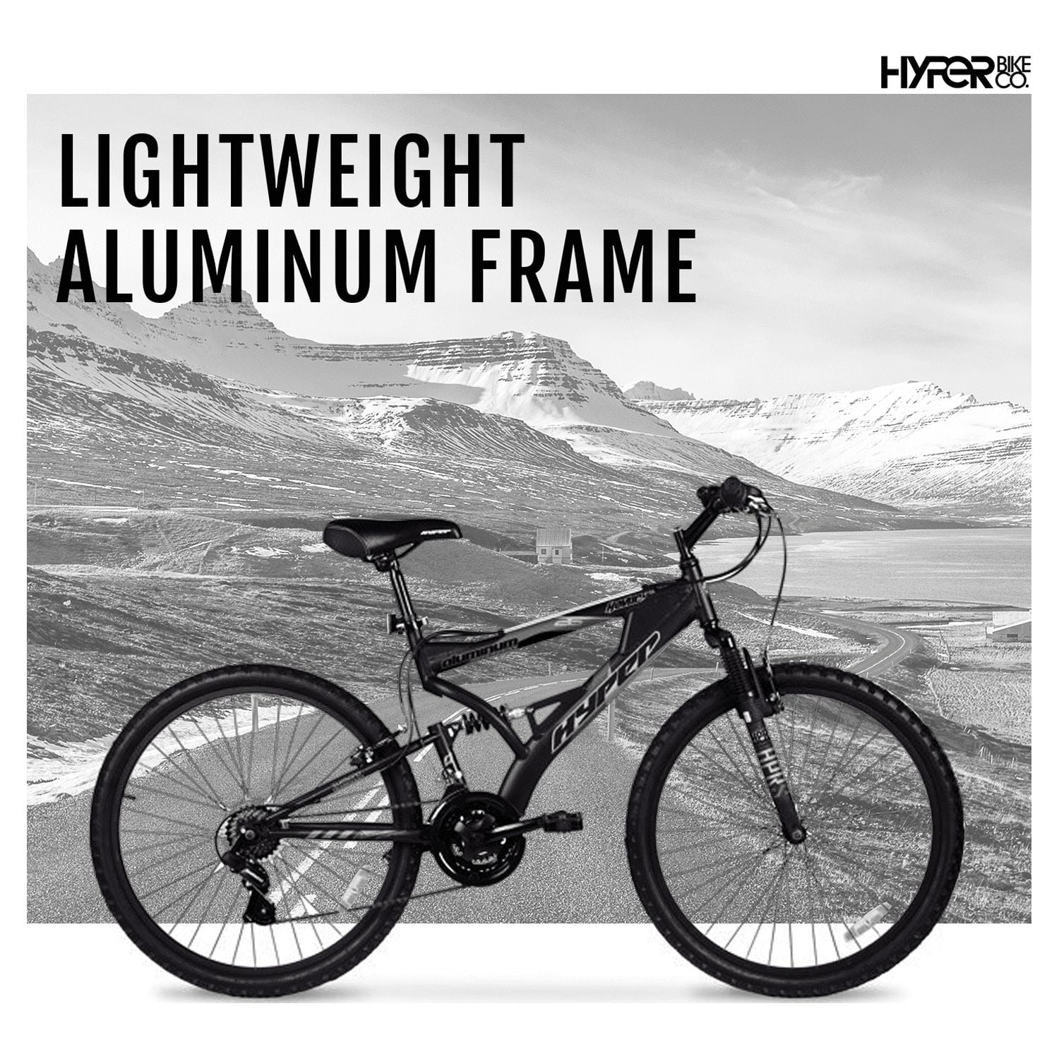 26" Hyper Bicycle Havoc Mountain Bike, 26" Wheels, Adults Ages 14+ Years, Black
